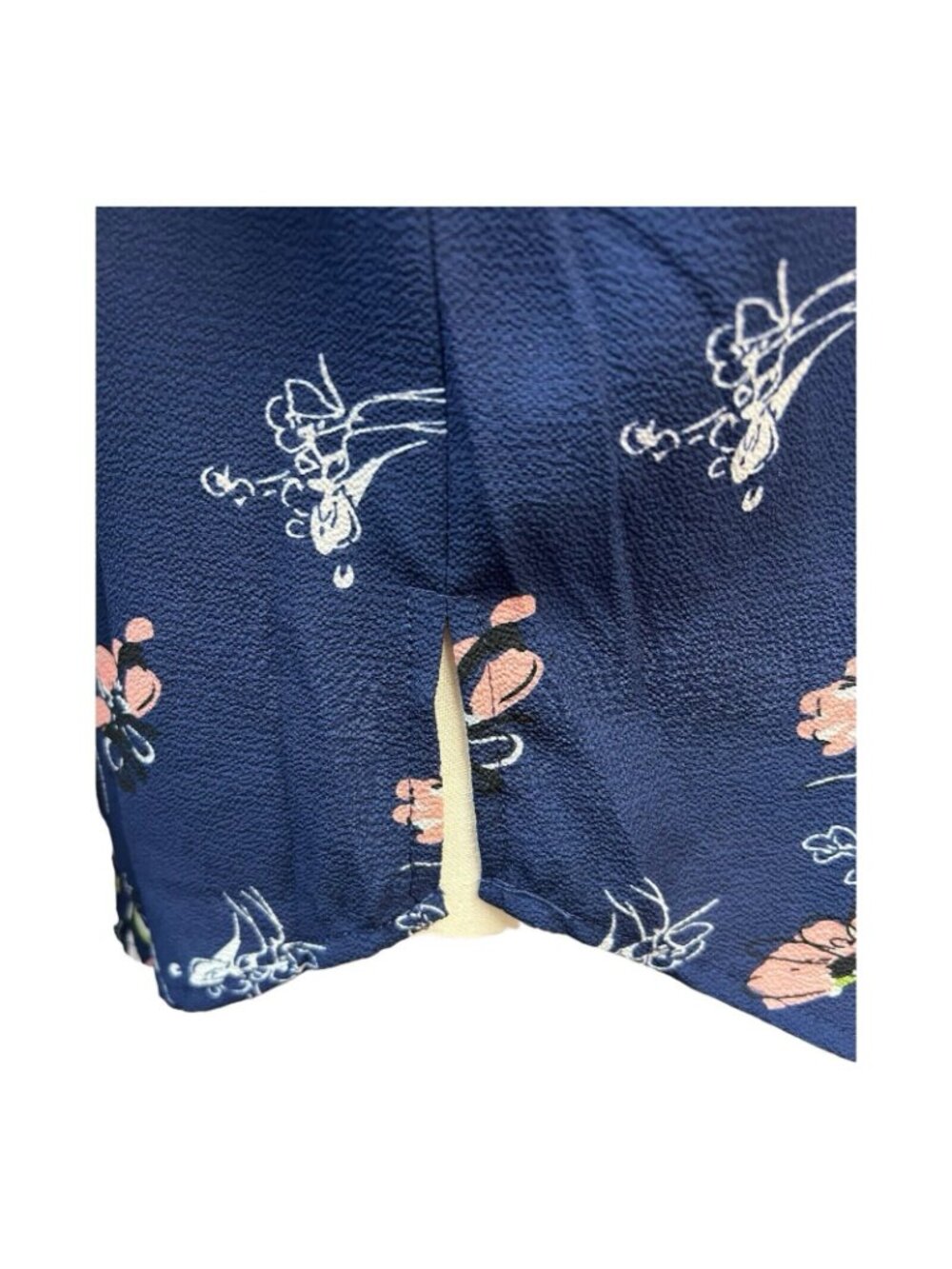 Fun2Fun Womens Floral Blouse~Size Small~Navy 3/4 Sleeve Top~NWOT~L12 10 - Picture 6 of 12